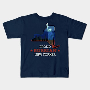 Proud Russian New Yorker - New York State Kids T-Shirt